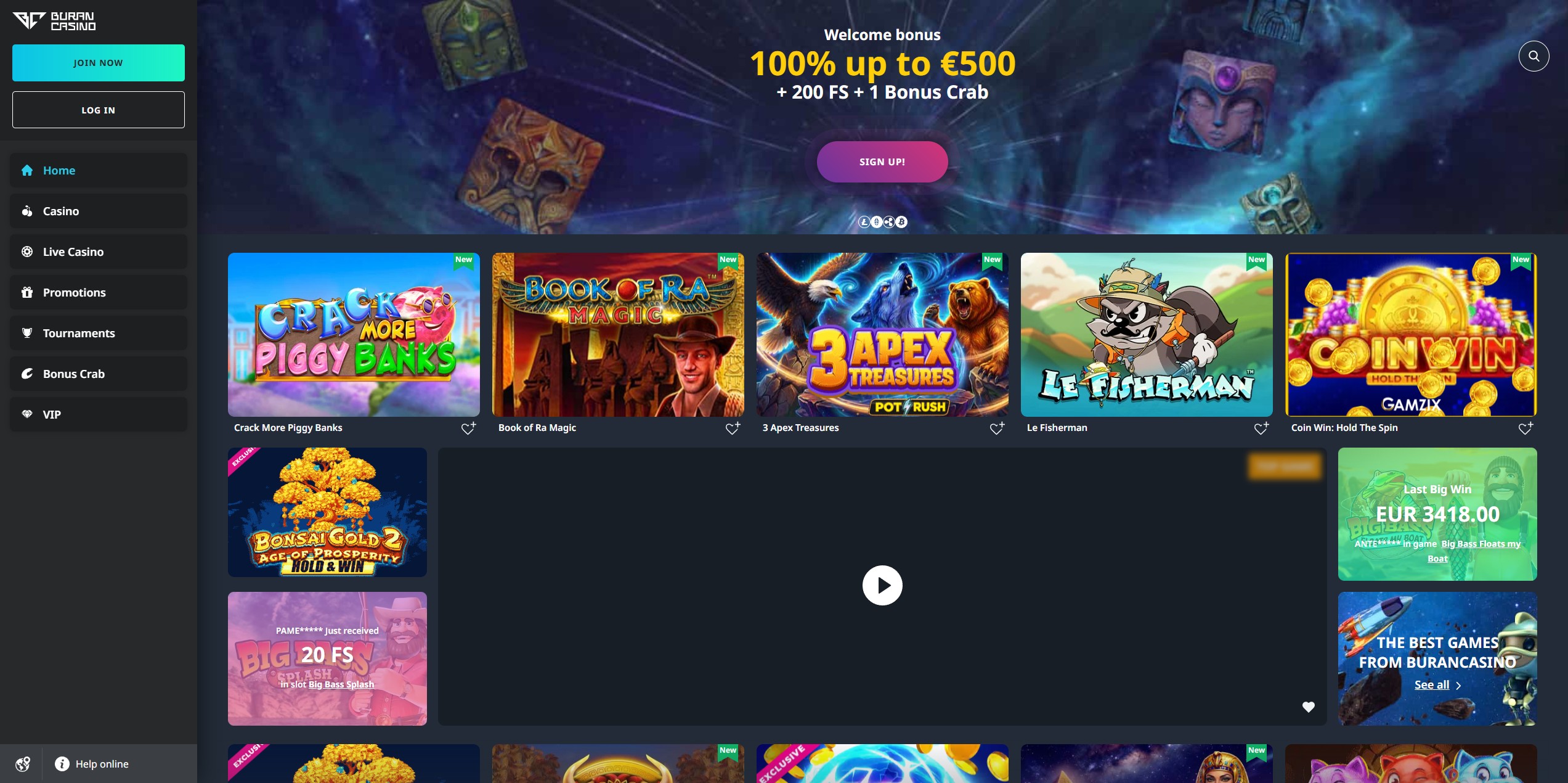 Buran Casino screenshot 1