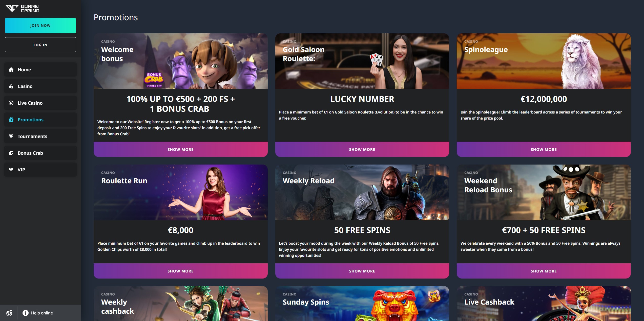 Buran Casino screenshot 3