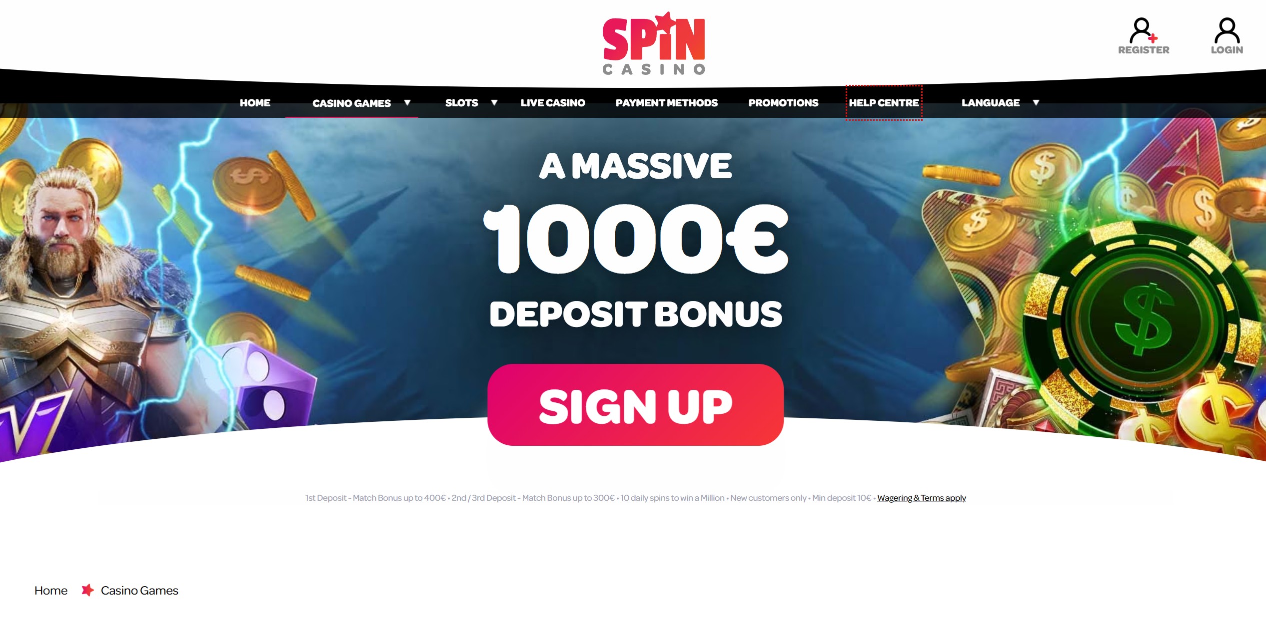 Spin Casino screenshot 2