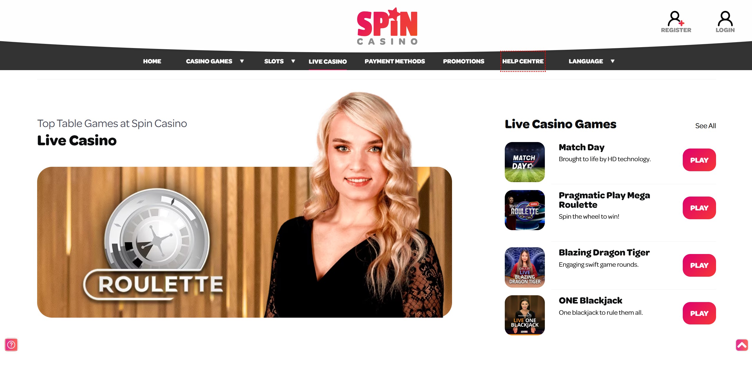 Spin Casino screenshot 5